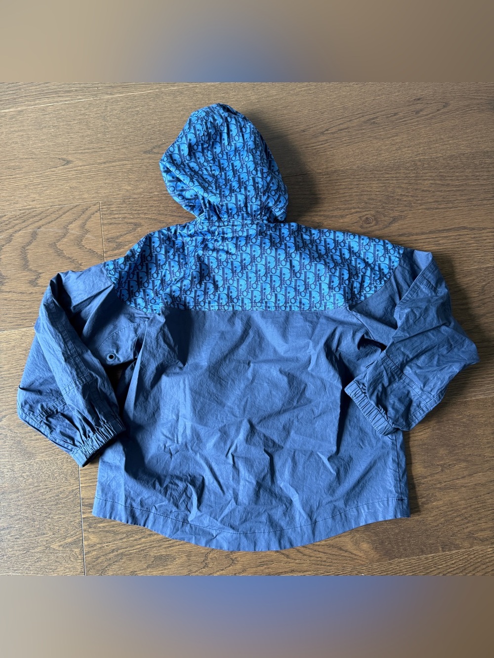 Dior Blue Kids Hooded Pullover Rain Jacket - Picture 8 of 8